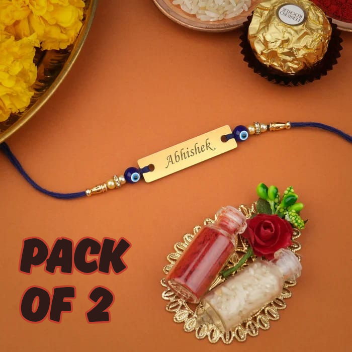 ( Pack of 3 ) - Evil Eye Name Rakhi